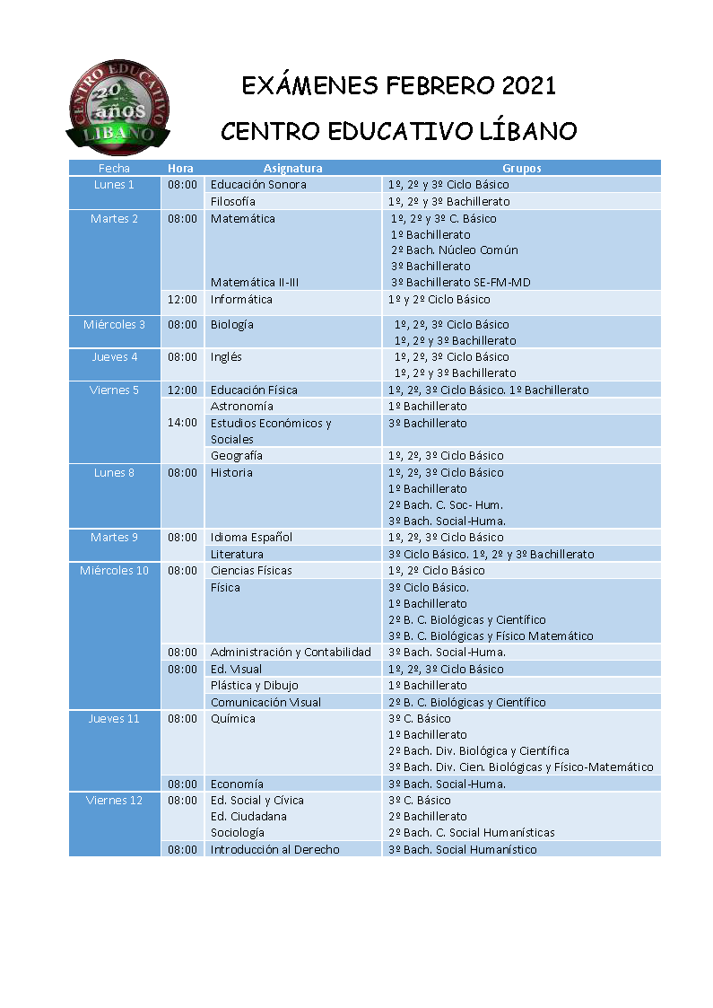 calendario cel febrero 20 años